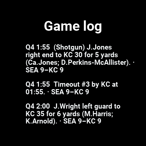 Round-safe American Football Game Log prototype
